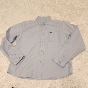 Lacoste boy's size 12 long sleeve Oxford shirt in light blue